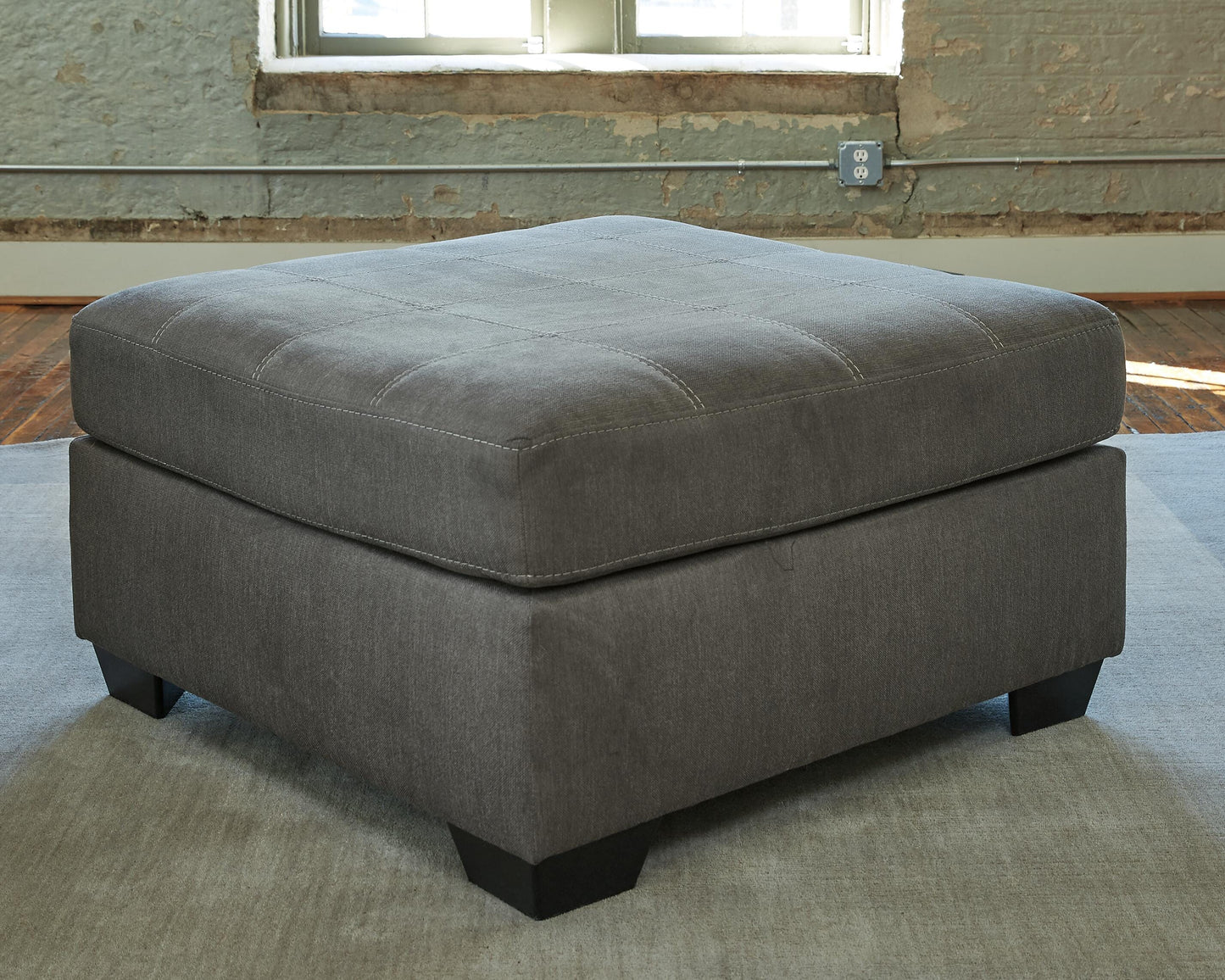 Ashley Pitkin Slate Oversized Accent Ottoman
