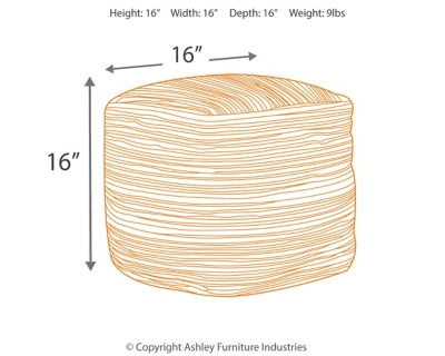 Ashley Absalom Denim Pouf