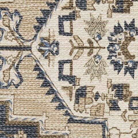 Ashley Winbury Blue Tan White Pillow
