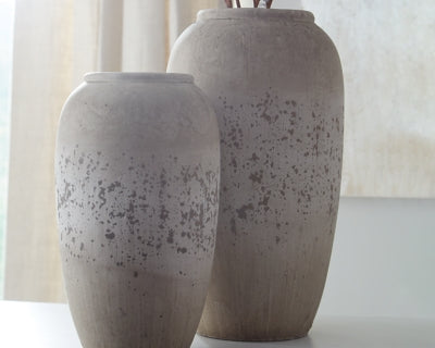 Ashley Dimitra Brown Cream Vase (Set of 2)