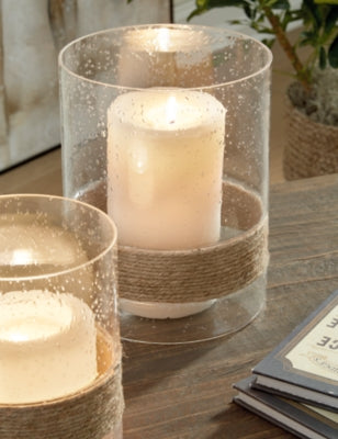 Ashley Eudocia Clear Candle Holder (Set of 2)
