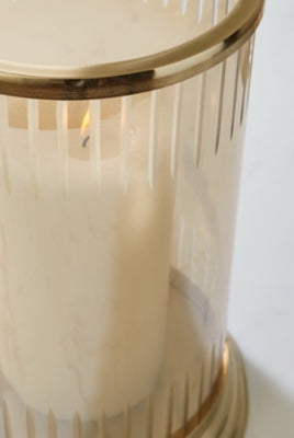Ashley Aavinson Amber Gold Finish Candle Holder