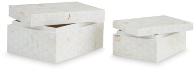 Ashley Aldenburg Cream Box (Set of 2)