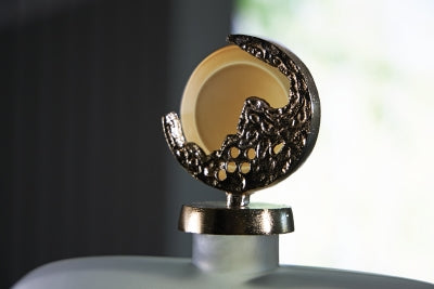 Ashley Acario Taupe Gold Finish Jar
