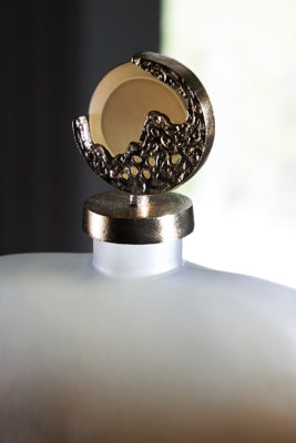 Ashley Acario Taupe Gold Finish Jar