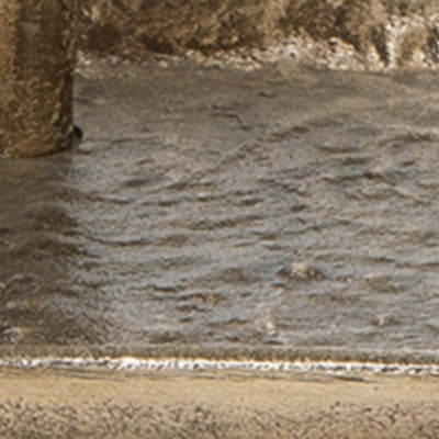 Ashley Wallmond Antique Brass Finish Candle Holder