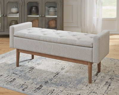 Ashley Briarson Beige Brown Storage Bench