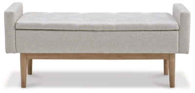 Ashley Briarson Beige Brown Storage Bench