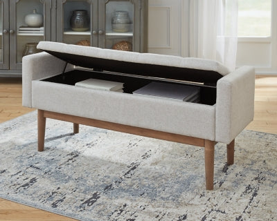 Ashley Briarson Beige Brown Storage Bench