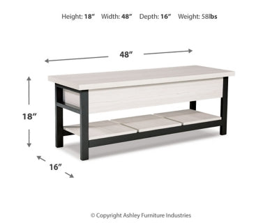 Ashley Rhyson White Storage Bench