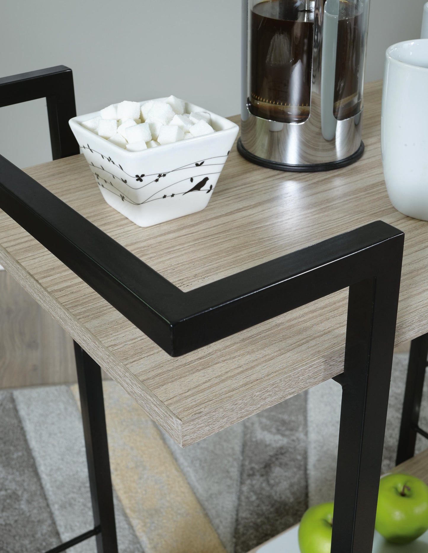 Ashley Waylowe Brown Black Bar Cart