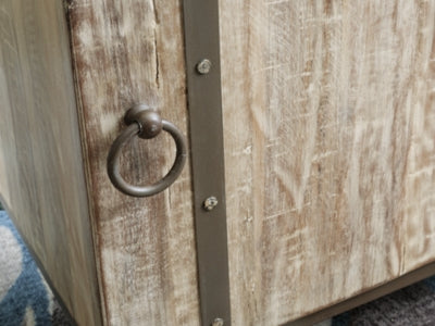 Ashley Laddford Whitewash Single Door Accent Cabinet