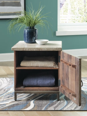 Ashley Laddford Whitewash Single Door Accent Cabinet