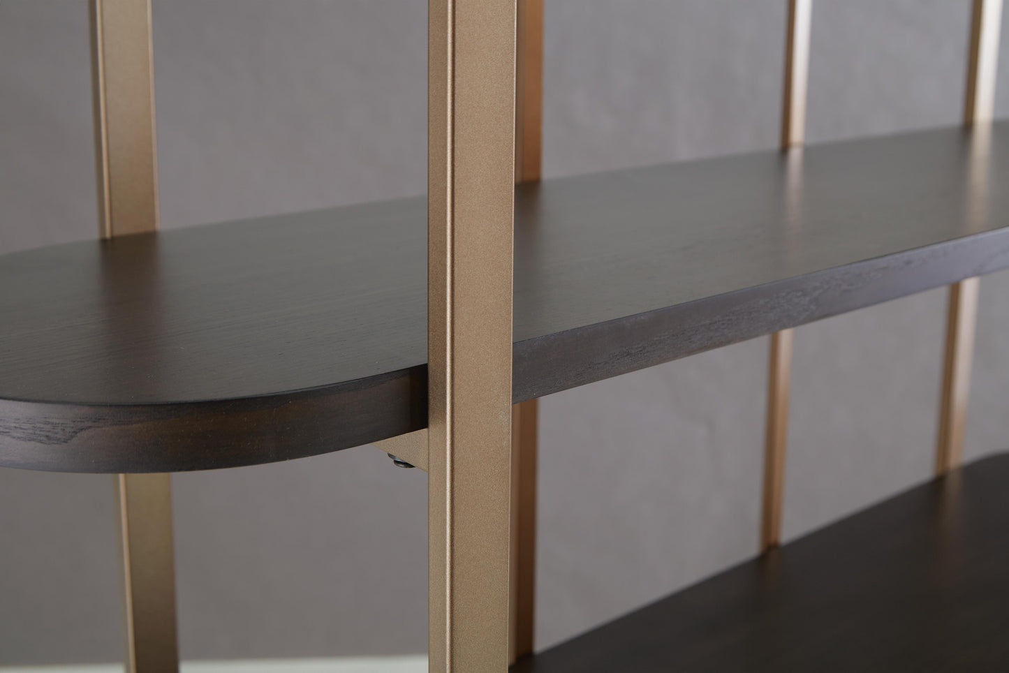 Ashley Brentmour Brown Gold Finish Bookcase