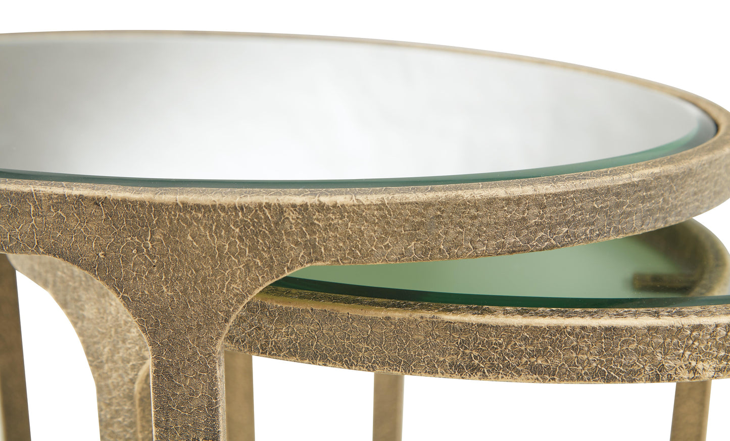 Ashley Irmaleigh Antique Gold Finish Accent Table (Set of 2)