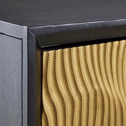 Ashley Tayner Black Gold Finish Accent Cabinet