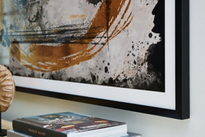 Ashley Clefting Black Caramel Tan Wall Art