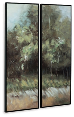 Ashley Dansot Green Brown Wall Art (Set of 2)