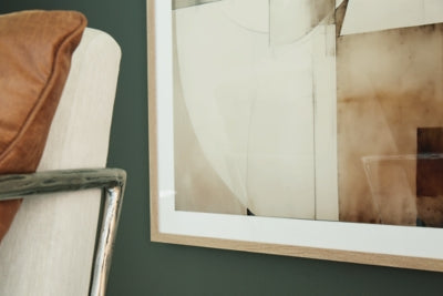Ashley Corlain Brown Tan White Wall Art