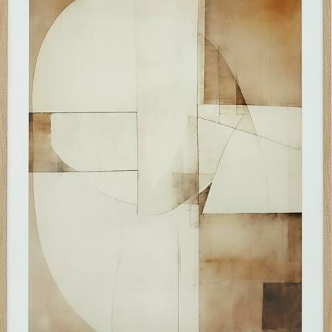 Ashley Corlain Brown Tan White Wall Art