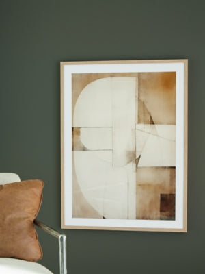 Ashley Corlain Brown Tan White Wall Art