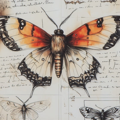 Ashley Jossletts Orange Black Ivory Wall Art (Set of 3)