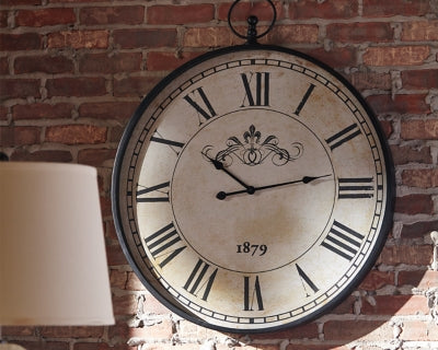 Ashley Augustina Antique Black Wall Clock