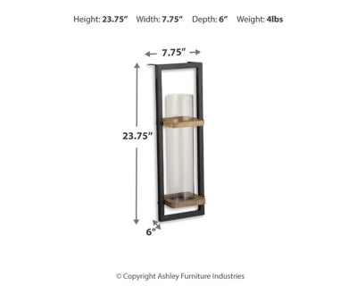 Ashley Colburn Natural Black Wall Sconce