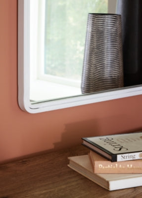 Ashley Brocky White Rectangular Accent Mirror