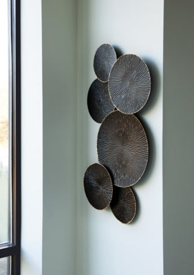 Ashley Rhetlen Black Gold Finish Wall Decor