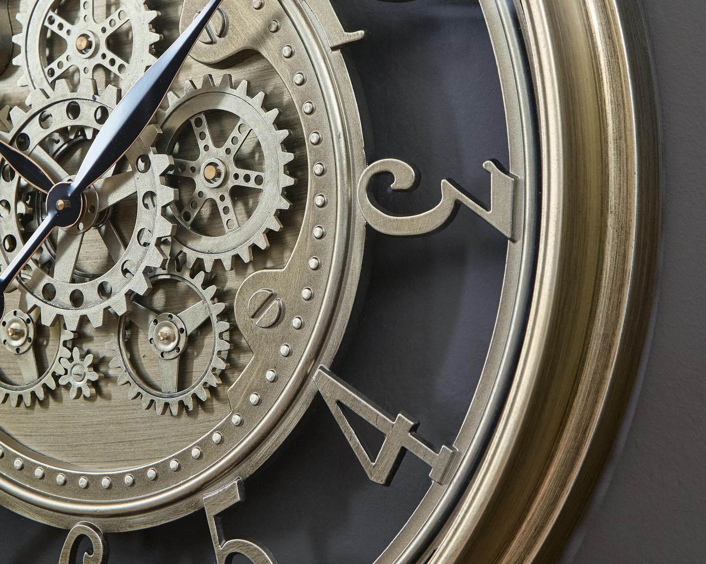 Ashley Gilover Champagne Finish Wall Clock