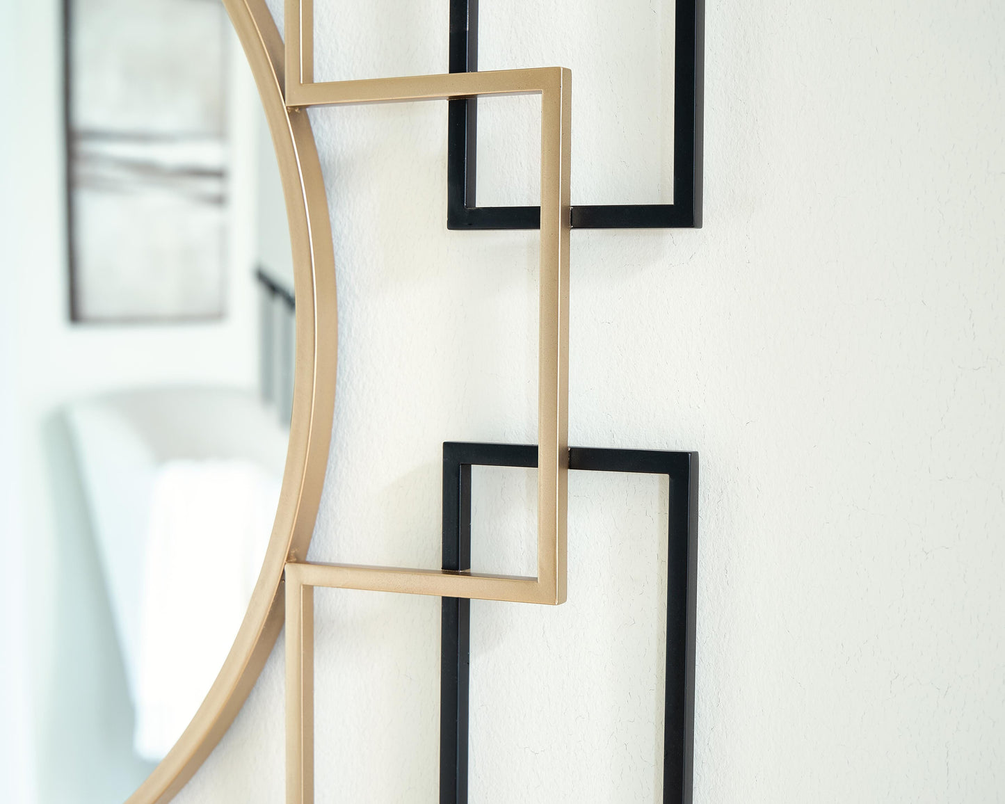 Ashley Oceanal Black Gold Finish Accent Mirror