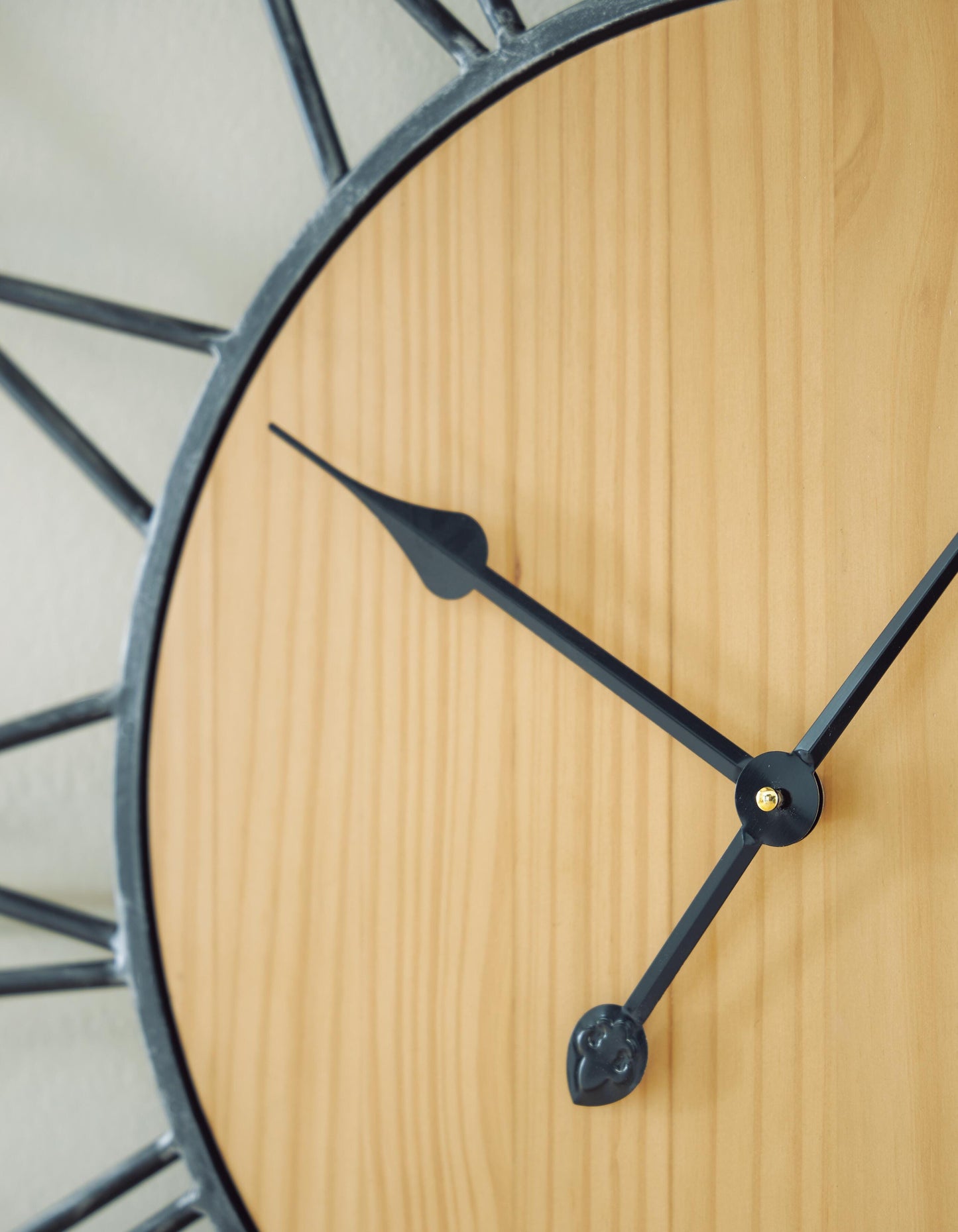 Ashley Brockett Black Natural Wall Clock