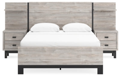 Ashley Vessalli Gray Queen Panel Bed with Extensions