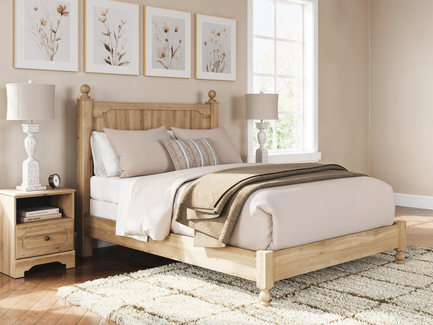 Ashley Galletyn Warm Brown Queen Panel Bed