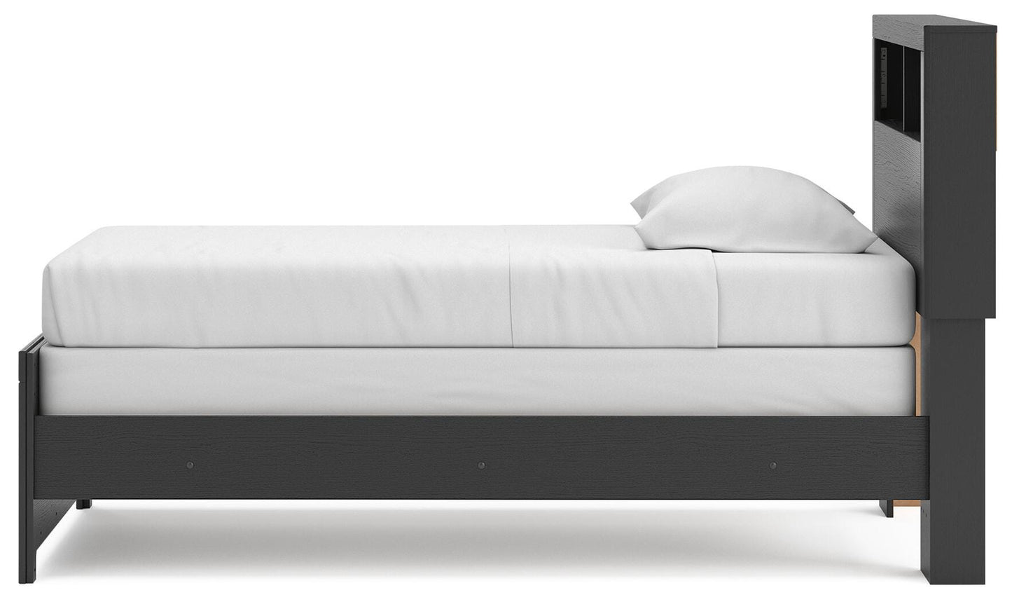 Ashley Jonnifer Black Gray Twin Bookcase Bed