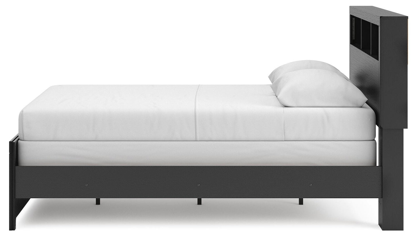 Ashley Jonnifer Black Gray Queen Bookcase Bed