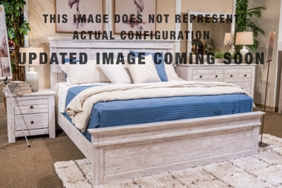 Ashley Fenderport Whitewash Twin Panel Bed