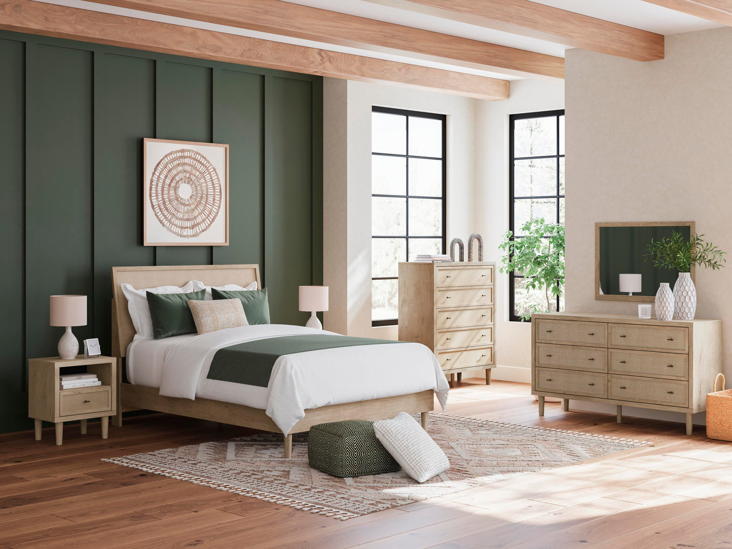 Ashley Cielden Two-tone Queen Panel Bed