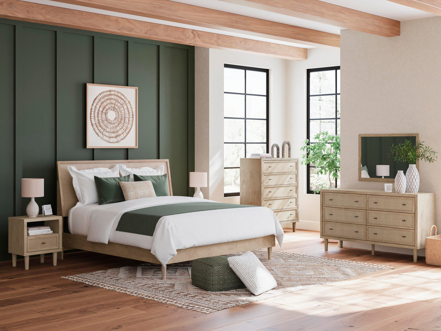 Ashley Cielden Two-tone King Panel Bed