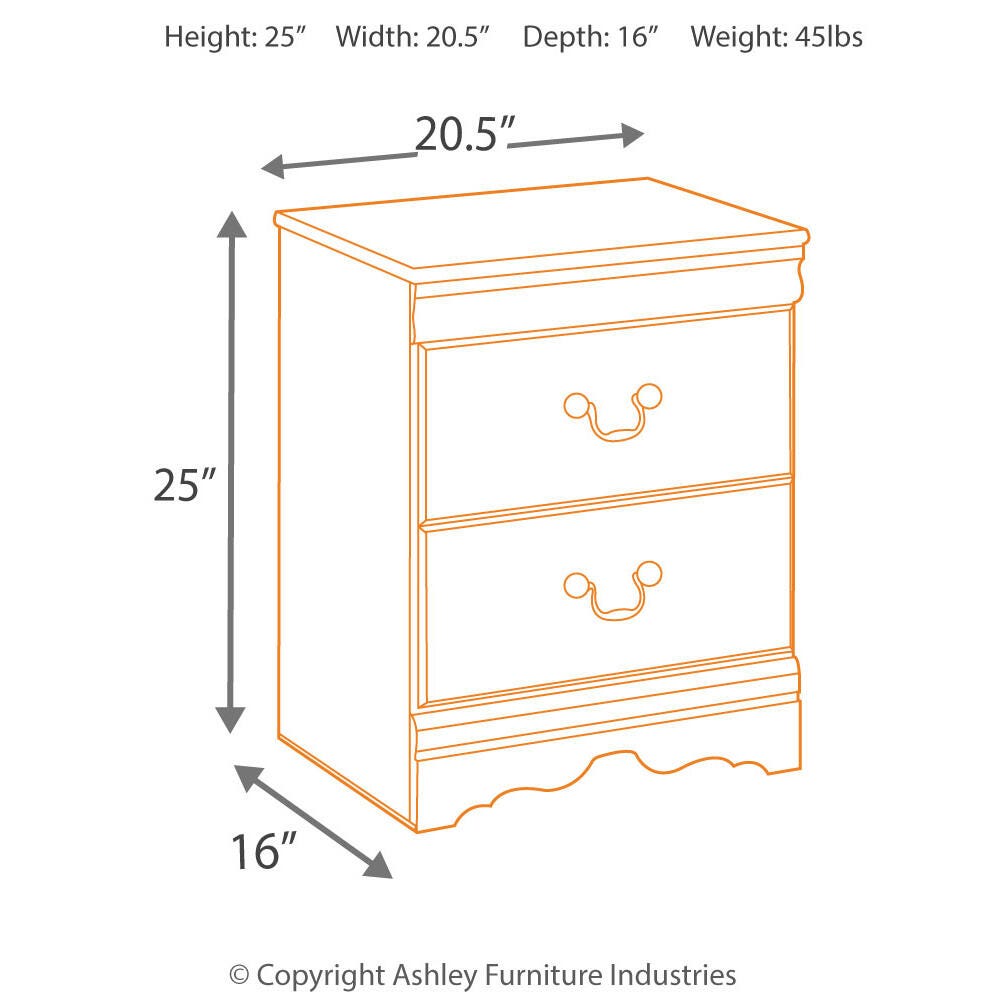 Ashley Huey Vineyard Black Nightstand
