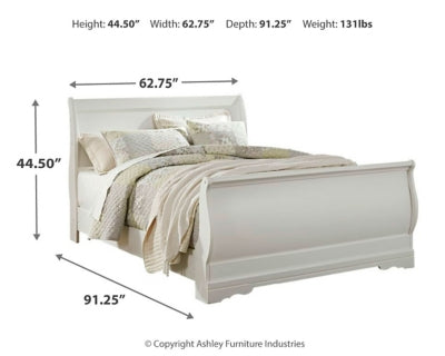 Ashley Anarasia White Queen Sleigh Bed