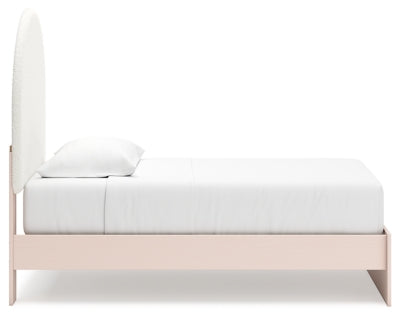 Ashley Wistenpine Blush Twin Upholstered Panel Bed