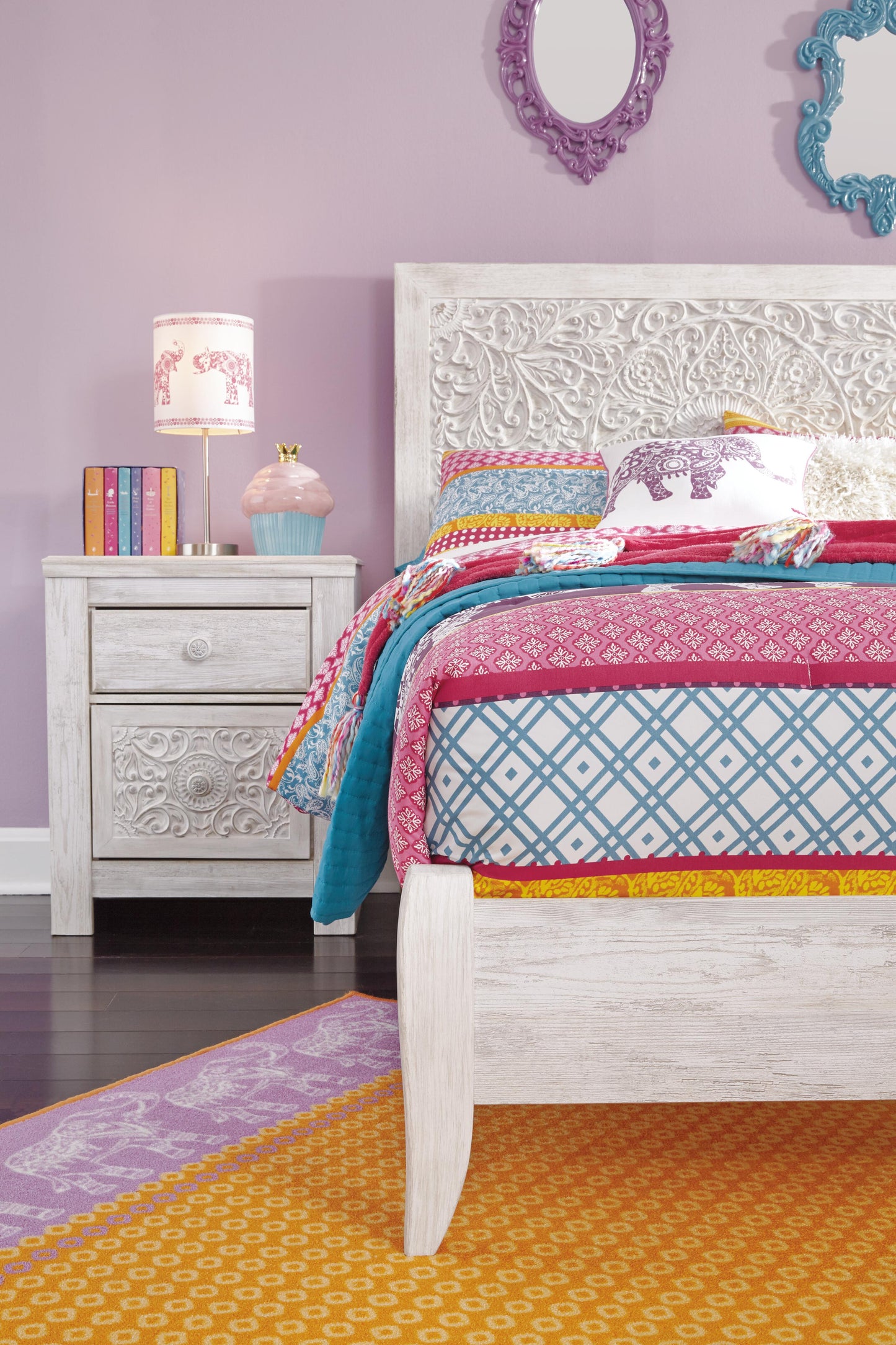 Ashley Paxberry Whitewash Twin Panel Headboard