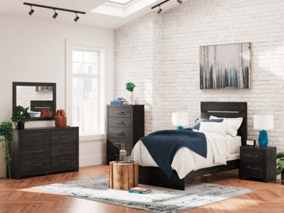 Ashley Delmorta Dark Gray Twin Panel Bed
