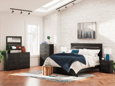 Ashley Delmorta Dark Gray King Panel Bed