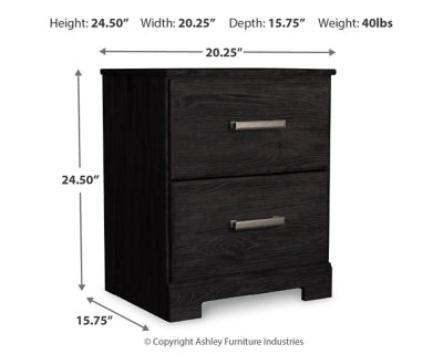 Ashley Belachime Charcoal Nightstand