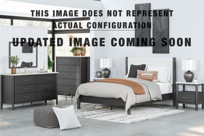 Ashley Cadmori Black Twin Panel Bed