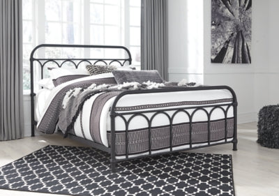 Ashley Nashburg Black Queen Metal Bed