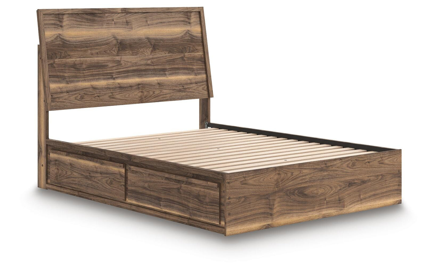 Ashley Zadilyn Brown Queen Panel Bed with Storage
